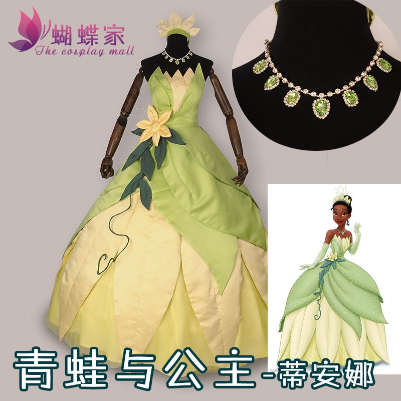 Women Accessories Wholesale - ชุดเจ้าหญิงเทียน่าคอสเพลย์เครื่องแต่งกายคาร์นิวัลพร้อมอุปกรณ์เสริมผมฮาโลวีนปาร์ตี้คริสต์มาสผู้ชายผู้หญิงเครื่องแต่งกาย