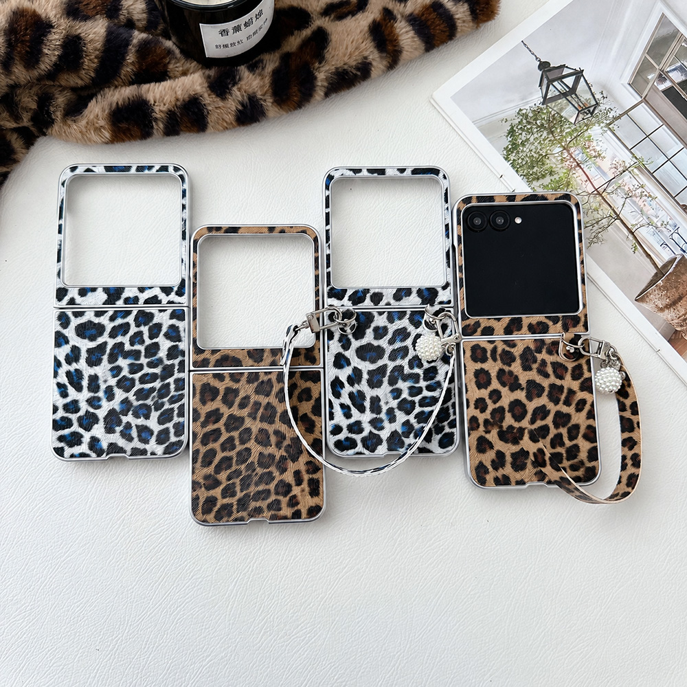 Women'S Vintage Accessories - เคสโทรศัพท์พับลายเสือดาวสำหรับโมโตโรล่า ราซ 60 50 อัลตร้าพร้อมสายรัดข้อมือแบบถอดได้ฝาครอบกันกระแทกป้องกันการตกกระแทก