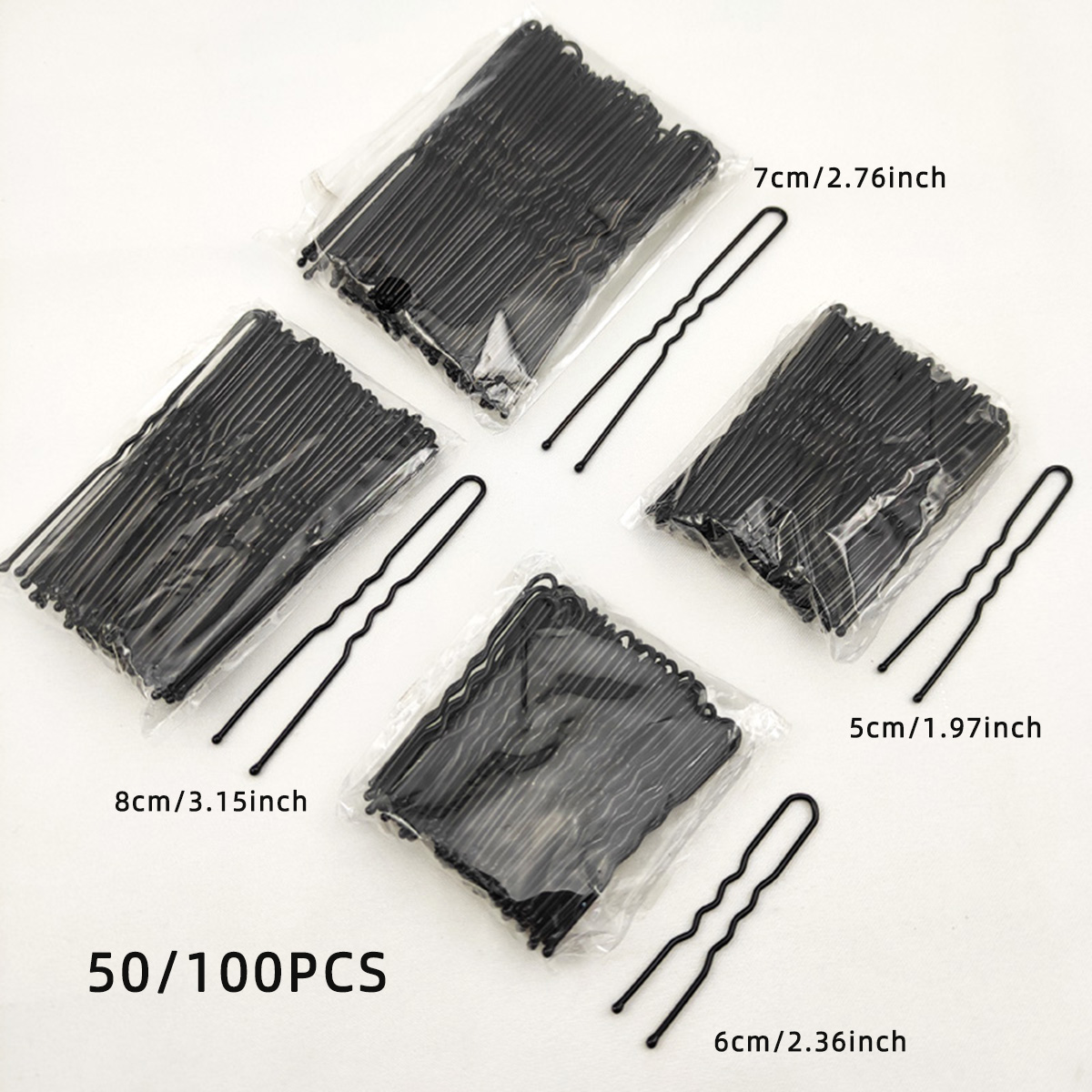Hair Fork Stick - 50/100 PCS ผู้หญิง 5/6/7/8 ซม.ผม Waved
