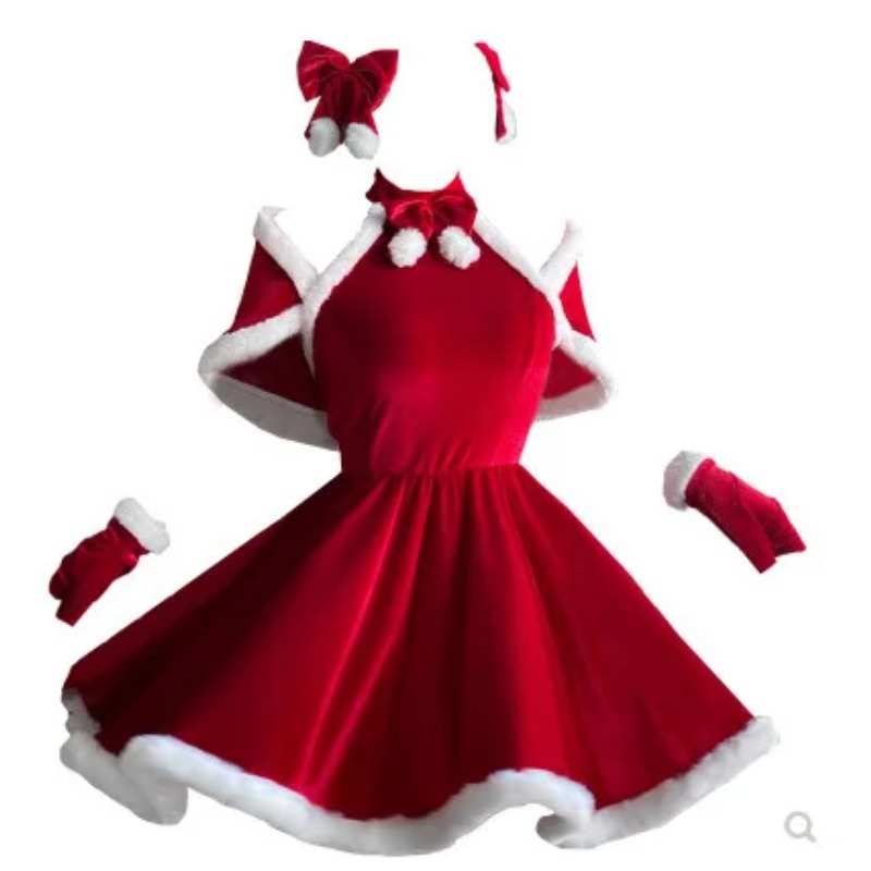 Women'S Red Accessories - คริสต์มาสคอสเพลย์เครื่องแต่งกายชุดอุปกรณ์เสริมชุดสีแดงปีใหม่เสื้อคลุมคาร์นิวัลคริสต์มาสวันหยุดธีมปาร์ตี้ชุดสำหรับผู้ใหญ่ผู้หญิง