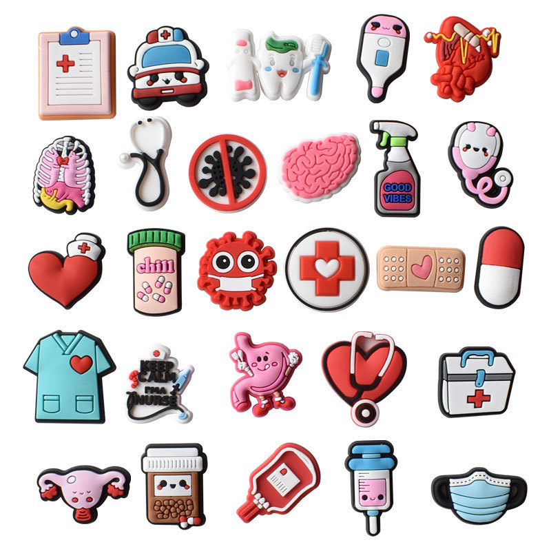 Women'S Accessories For Crocs - รองเท้าพยาบาล Charms สําหรับ Crocs อุปกรณ์เสริมพยาบาล Pins