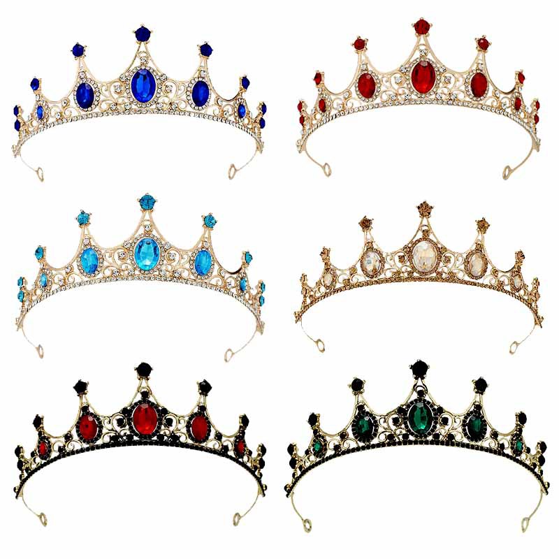 Women'S Vintage Accessories - ยุโรปและอเมริกาย้อนยุคมงกุฎเครื่องสวมศีรษะเด็กเจ้าหญิงวันเกิดมงกุฎแถบคาดศีรษะเต้นรำชุดอุปกรณ์เสริม