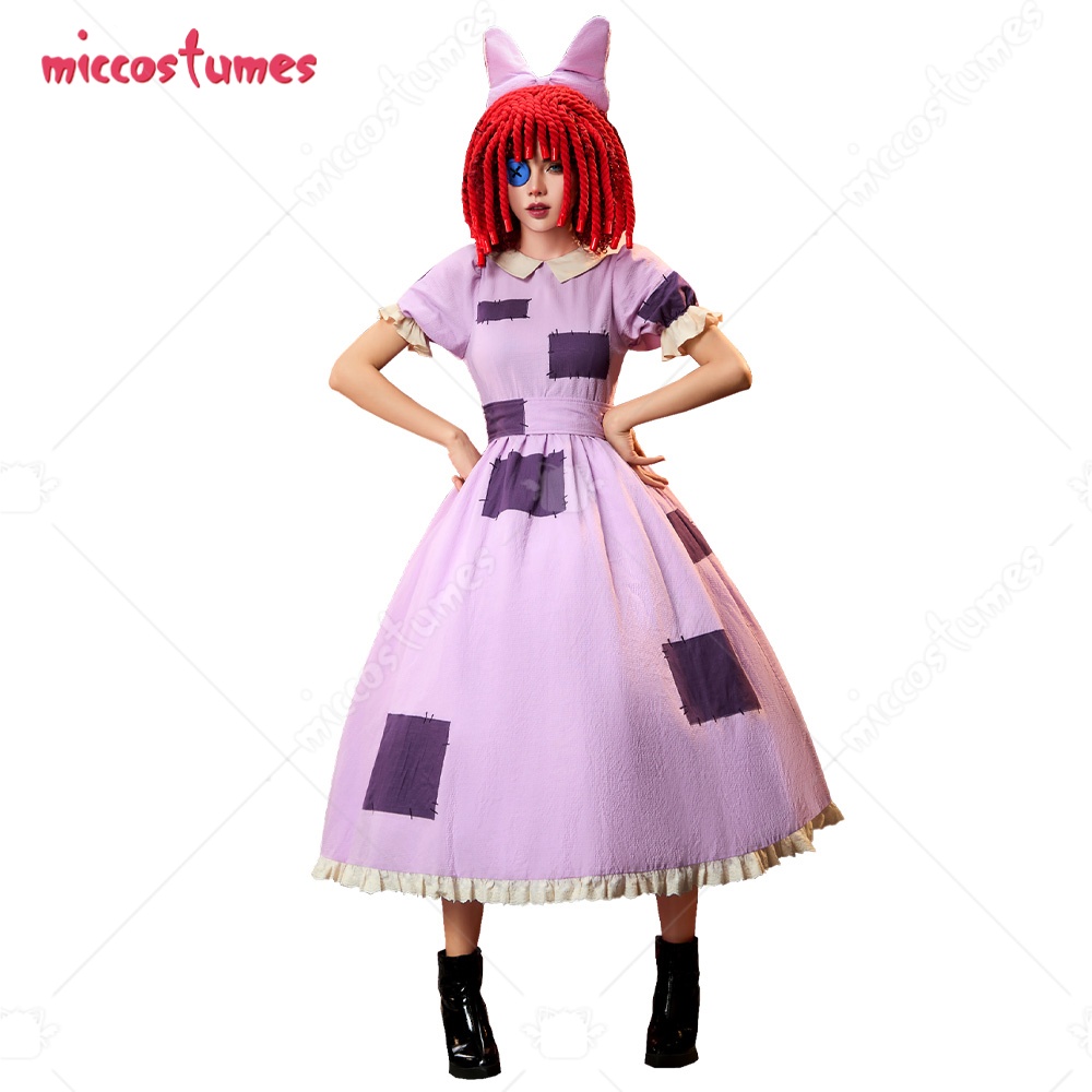 Women Accessories Wholesale - 【พร้อมจัดส่ง】ชุดคอสเพลย์ผู้หญิงจาก Cosplay.fm ชุดตุ๊กตาผ้าสีม่วงพร้อมเข็มขัดและเครื่องประดับผมเปีย