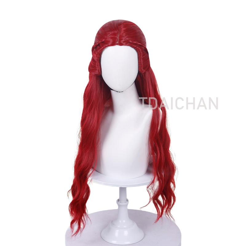 วิกผมคอสเพลย์ลอนสีแดงทรงผมเจ้า - Women'S Red Accessories บทวิจารณ์และราคา