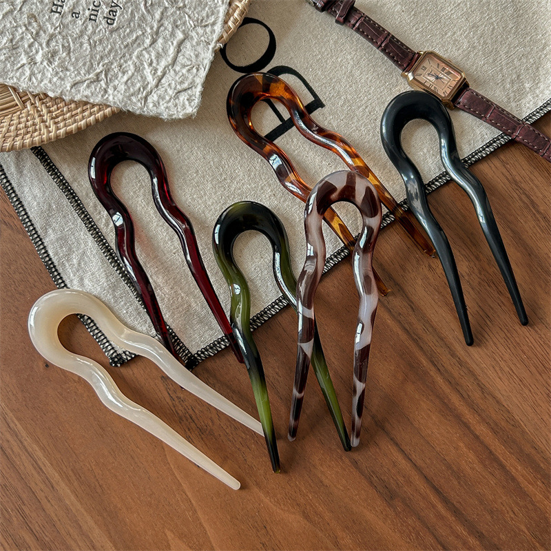 กิ๊บติดผมรูปตัวยู แฟชั่นลายกระ - Hair Fork Stick บทวิจารณ์และราคา