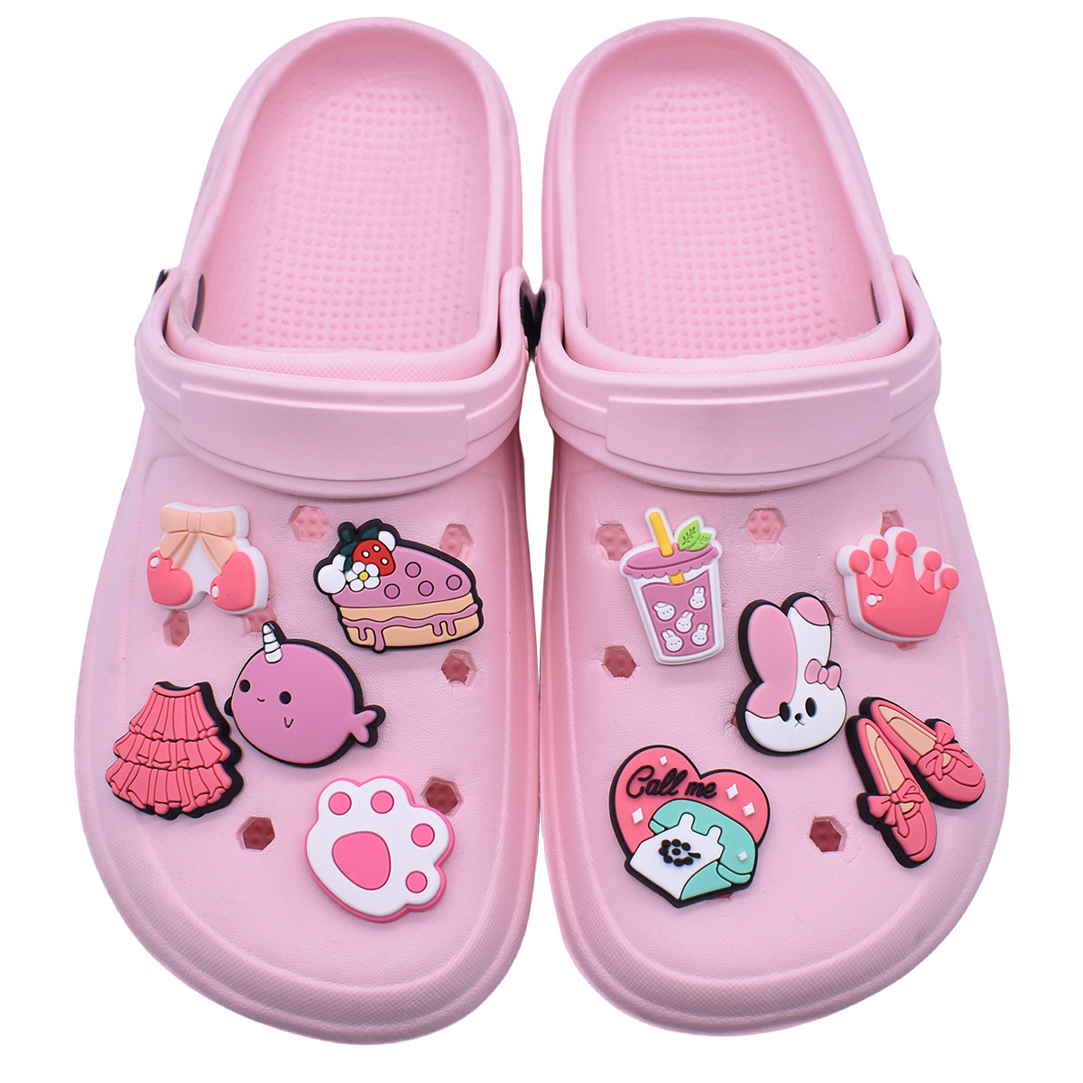 Cute Pink Shoe Charms Decorati - Women'S Accessories For Crocs บทวิจารณ์และราคา