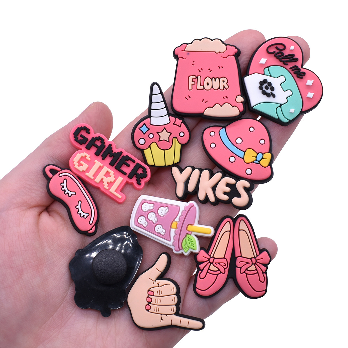 Cute Pink Shoe Charms Decorati - Women'S Accessories For Crocs บทวิจารณ์และราคา