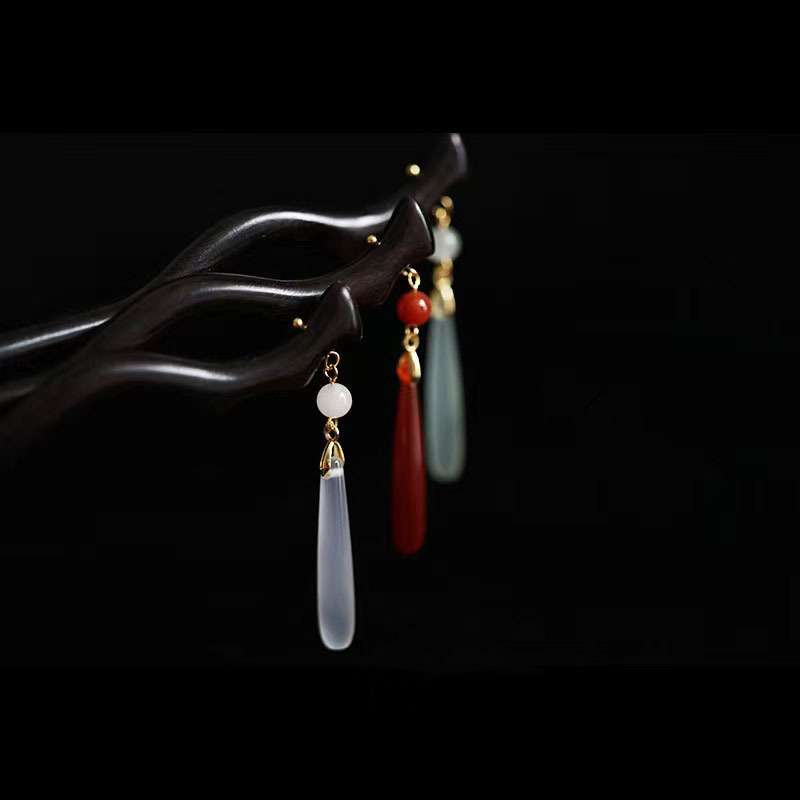 ไม้แบบดั้งเดิมสีดําผมสไตล์จีน  - Hair Fork Stick บทวิจารณ์และราคา