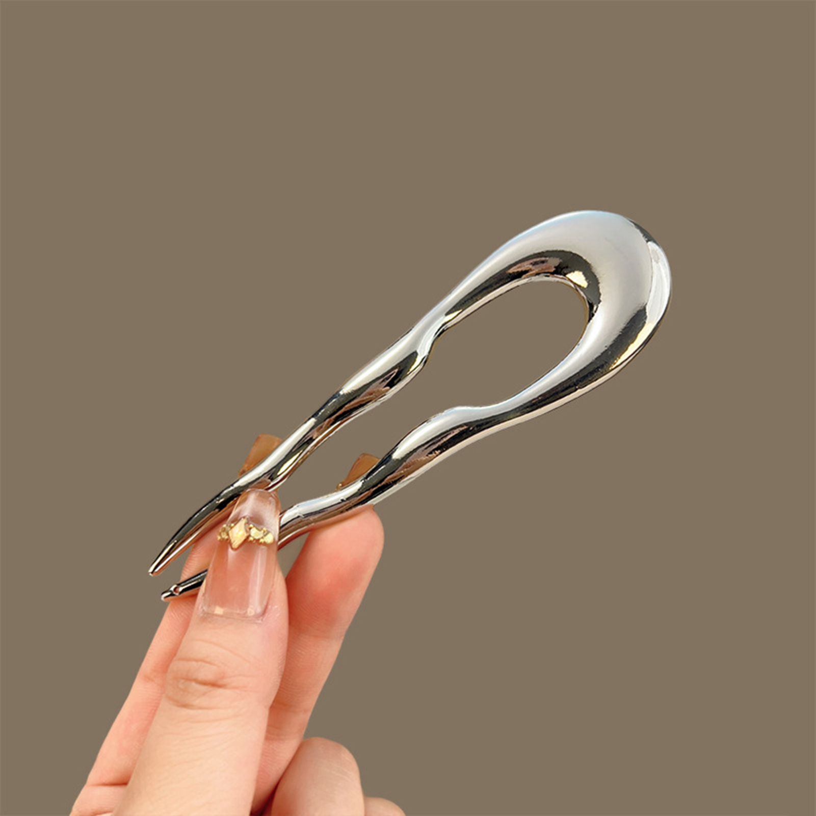 กิ๊บติดผมโลหะผสมแบบเรียบง่าย ร - Hair Fork Stick บทวิจารณ์และราคา