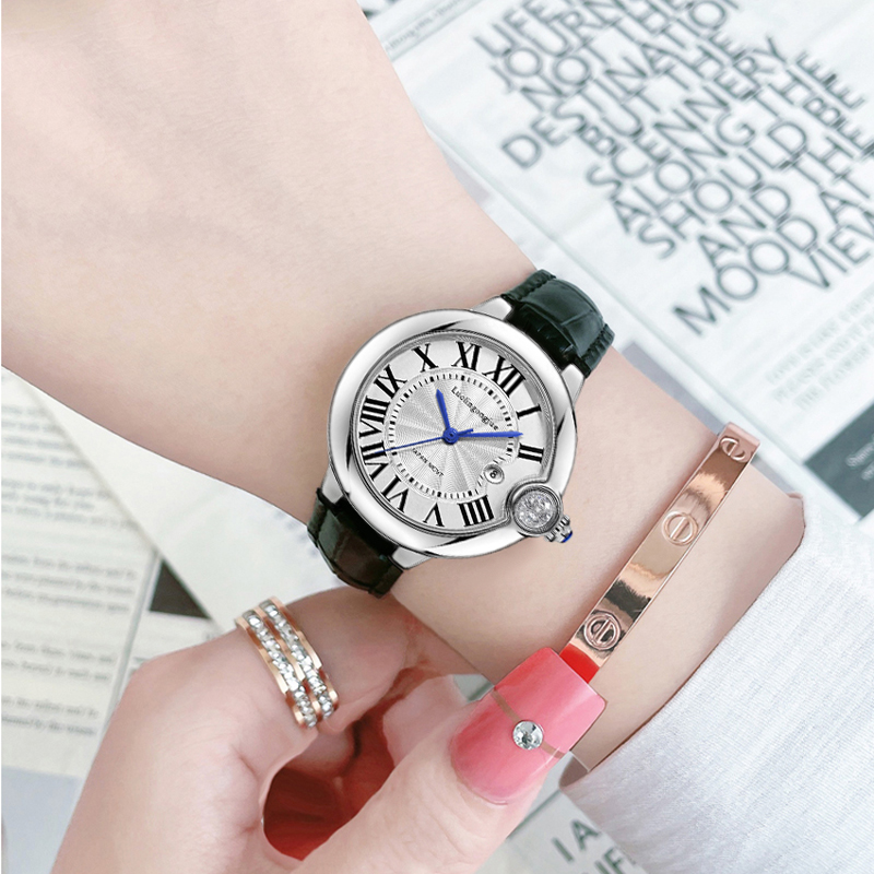 นาฬิกาควอทซ์สีน้ำเงินหรูหราสำห - Women'S Accessories To Wear With Watch บทวิจารณ์และราคา