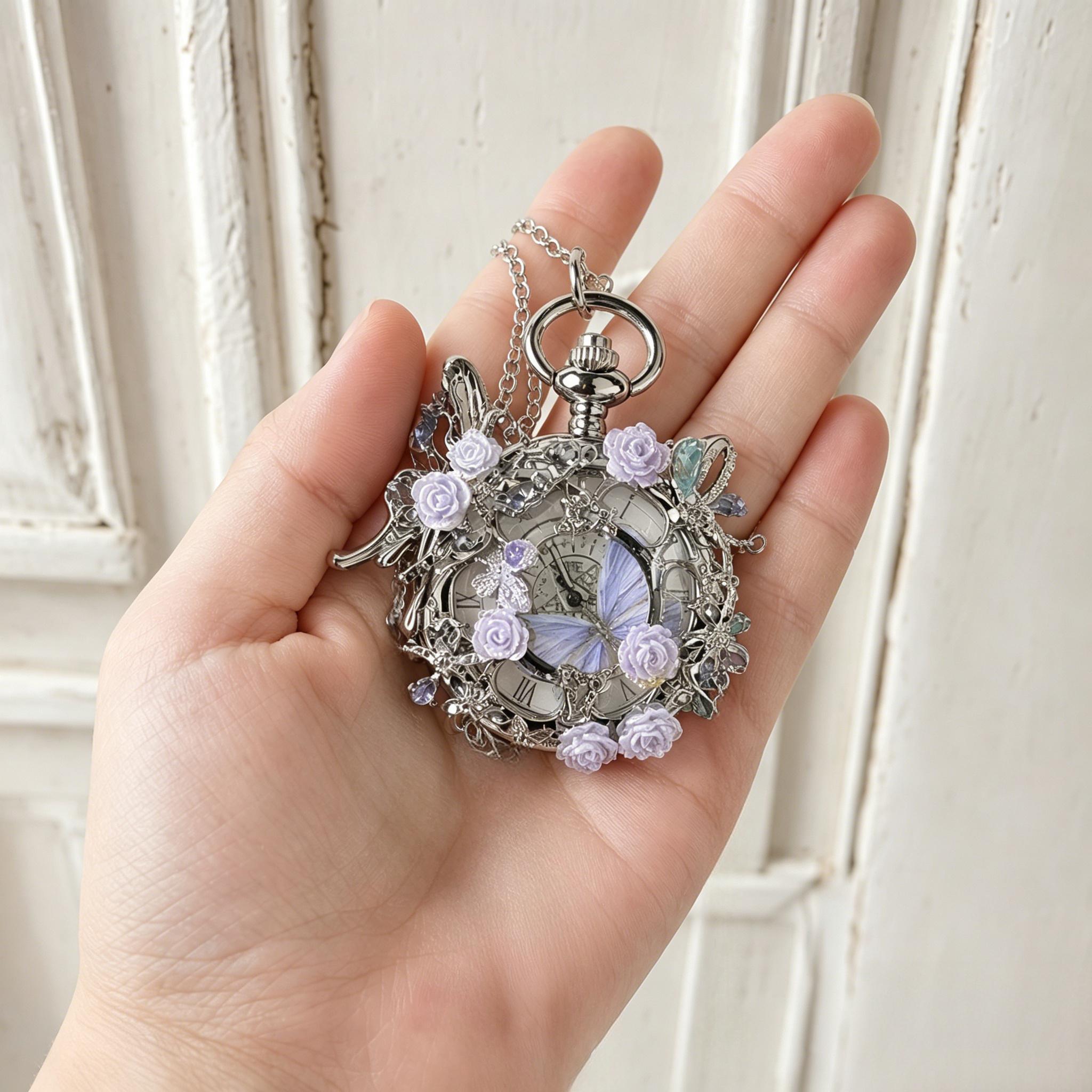 นาฬิกาพกแบบสร้อยคอรูปผีเสื้อวิ - Women'S Accessories To Wear With Watch บทวิจารณ์และราคา