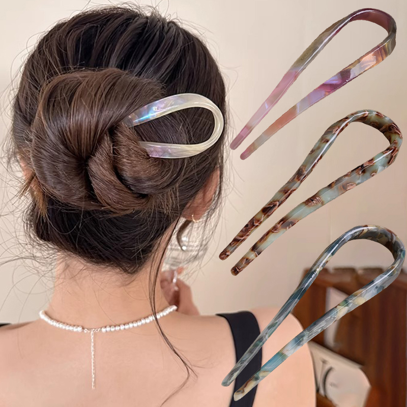 กิ๊บติดผมรูปตัว U อะซิเตทอะคริ - Hair Fork Stick บทวิจารณ์และราคา