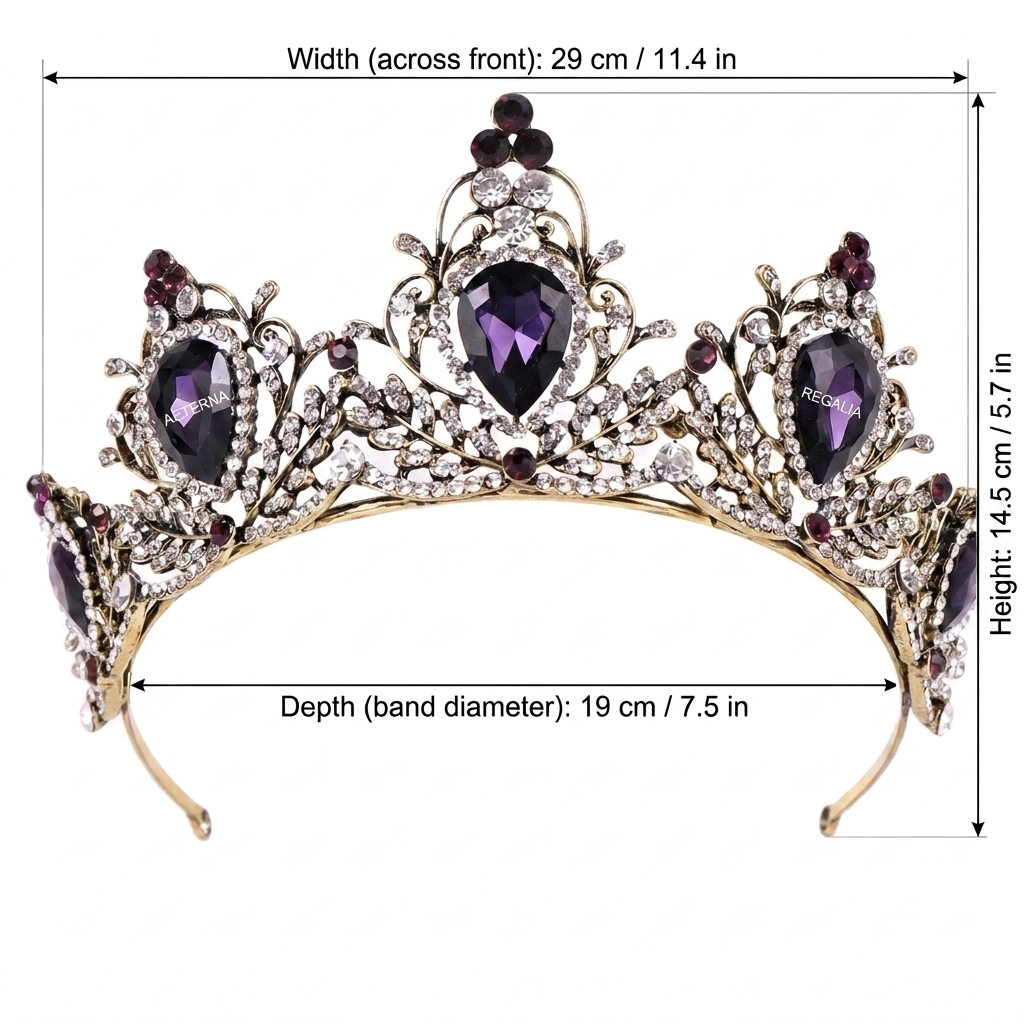 มงกุฎมงกุฎบาร็อคน้ำหนักเบาสำหร - Women'S Vintage Accessories บทวิจารณ์และราคา