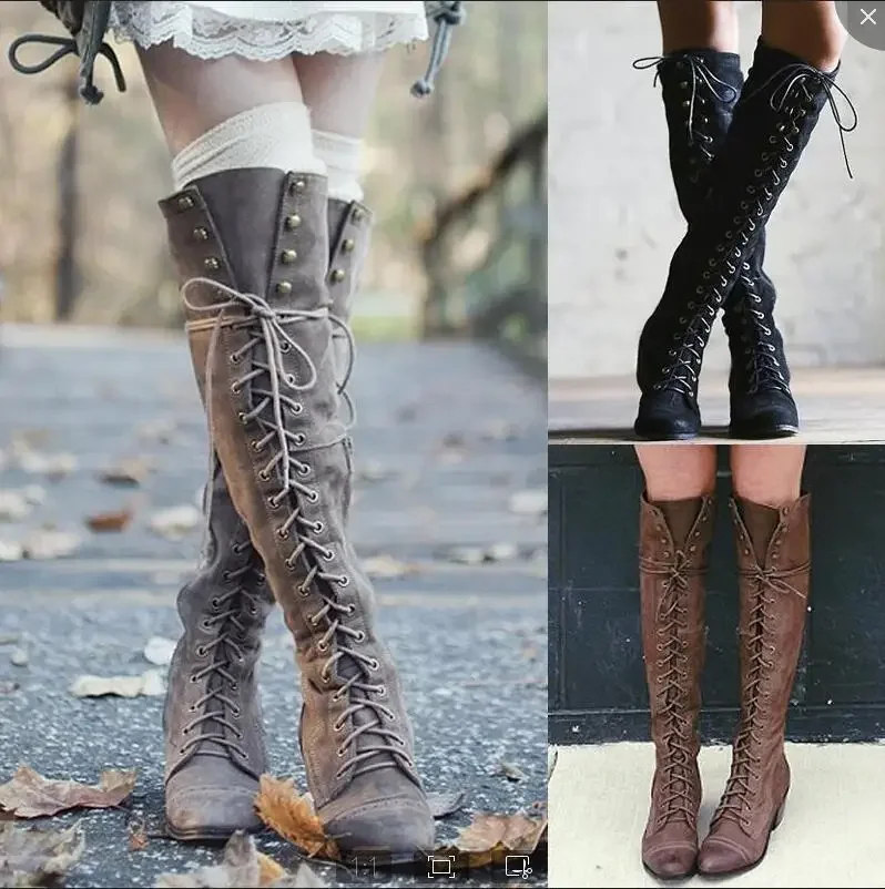 Medieval Costume Knight Boots  - Women'S Vintage Accessories บทวิจารณ์และราคา