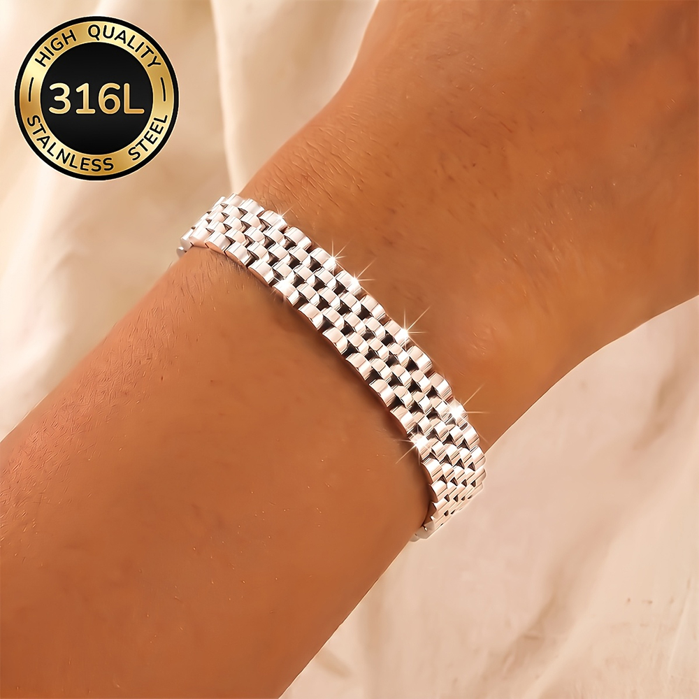 สร้อยข้อมือสตรีทำจากสแตนเลส 31 - Women'S Accessories To Wear With Watch บทวิจารณ์และราคา