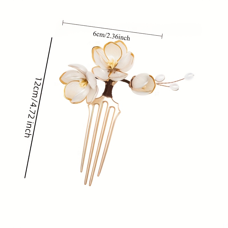 หวีผมลายดอกแมกโนเลียสไตล์จีน ป - Women Accessories Wholesale บทวิจารณ์และราคา