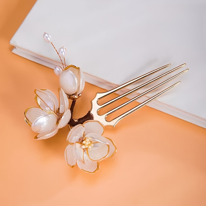 หวีผมลายดอกแมกโนเลียสไตล์จีน ป - Women Accessories Wholesale บทวิจารณ์และราคา