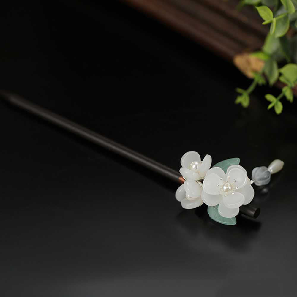 Retro ดอกไม้ Hairpin ไข่มุกไม้ - Hair Fork Stick บทวิจารณ์และราคา